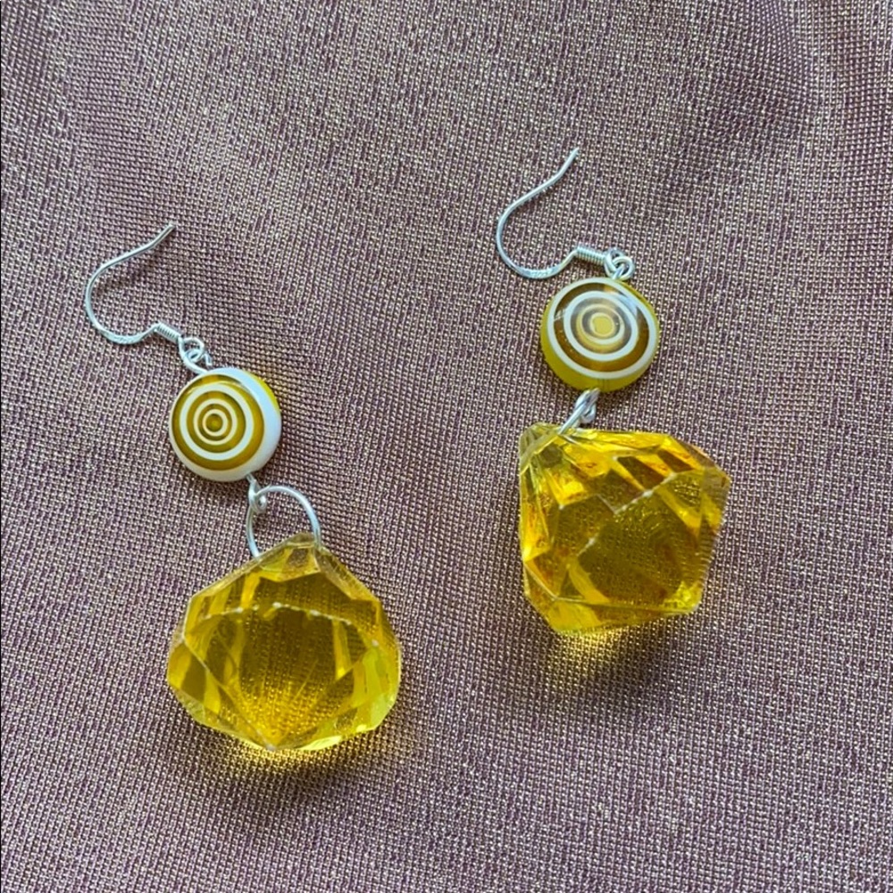 NWOT yellow earrings